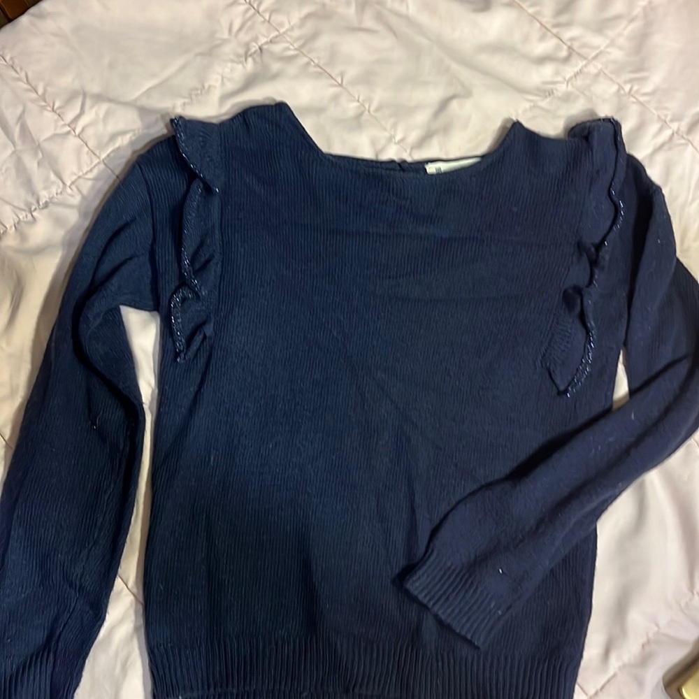 Cotton on kid size 8 dark blue long sleeve sweater